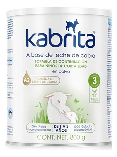 Formula Continuacion Polvo Kabrita 800g Etapa 3 Leche Bebes Suave