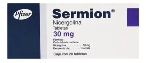 Sermion 30 Mg Caja Con 20 Tabletas Nicergolina Pfizer